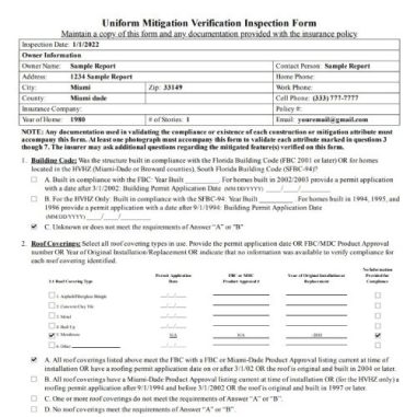 Sample Mitigation Report